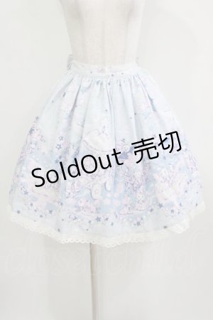画像: BABY,THE STARS SHINE BRIGHT / 星屑Fantasia 双子の星ネコちゃんのホロスコープ 柄スカート Free サックス H-26-01-10-1011-BA-SK-NS-ZH