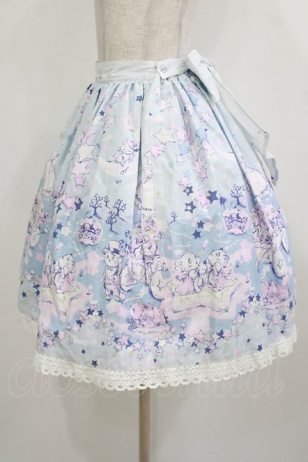 画像2: BABY,THE STARS SHINE BRIGHT / 星屑Fantasia 双子の星ネコちゃんのホロスコープ 柄スカート Free サックス H-26-01-10-1011-BA-SK-NS-ZH (2)