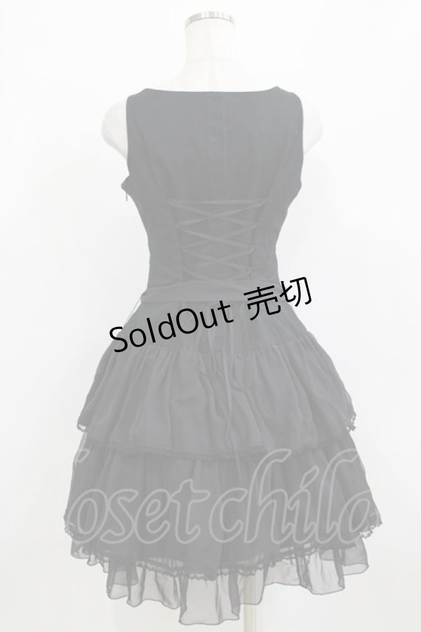 画像3: Victorian maiden / フリルジャンパースカート Free ブラック H-26-01-10-1012-CL-OP-NS-ZH (3)