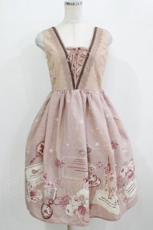 画像: axes femme / メッセージカードパネル柄ワンピース M ピンク H-26-01-10-1013-AX-OP-NS-ZH