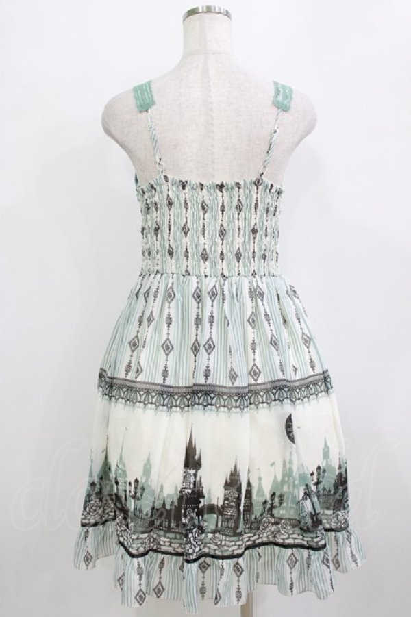 画像3: axes femme / シルエットジャンパースカート M グリーン H-26-01-10-1014-AX-OP-NS-ZH (3)