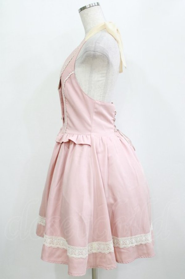 画像2: axes femme POETIQUE / ハートレースジャンパースカート M ピンク H-26-01-10-1016-AX-TO-NS-ZH (2)