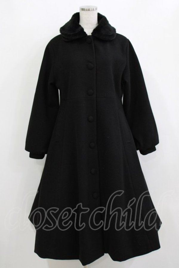 画像1: m petit by misako / AM*リボンコート L ブラック H-26-01-10-1021-LO-CO-NS-ZH (1)