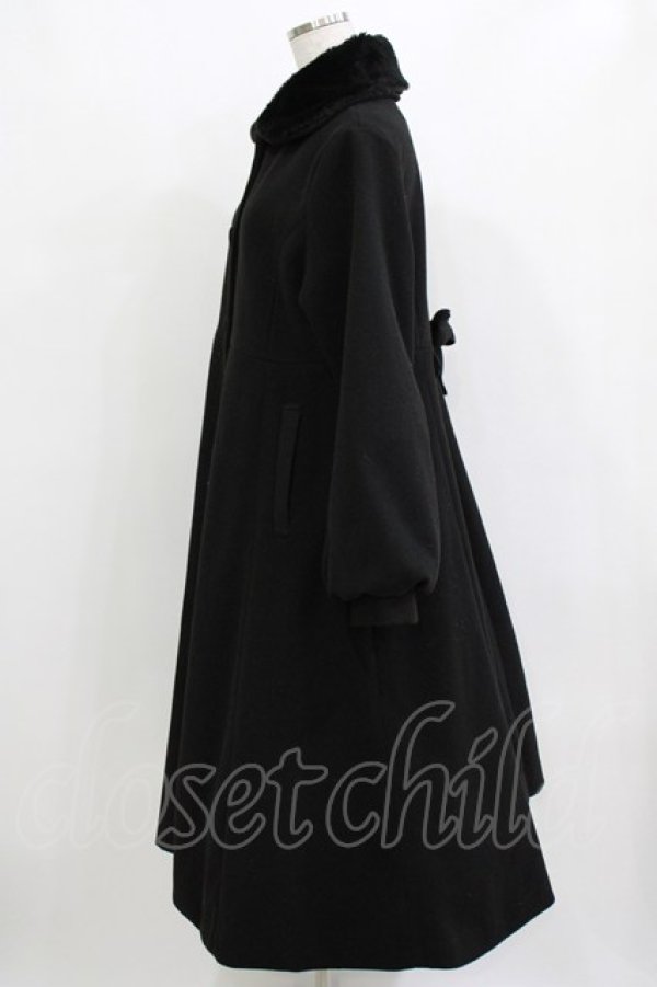 画像2: m petit by misako / AM*リボンコート L ブラック H-26-01-10-1021-LO-CO-NS-ZH (2)