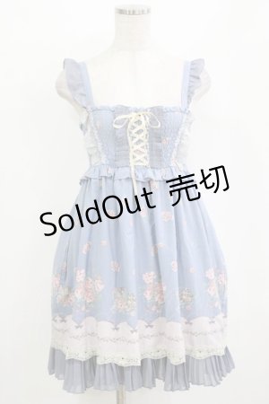 画像: axes femme / 花柄ワンピース M ブルー H-26-01-10-1022-AX-OP-NS-ZH