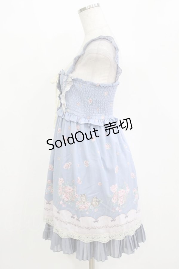 画像2: axes femme / 花柄ワンピース M ブルー H-26-01-10-1022-AX-OP-NS-ZH (2)