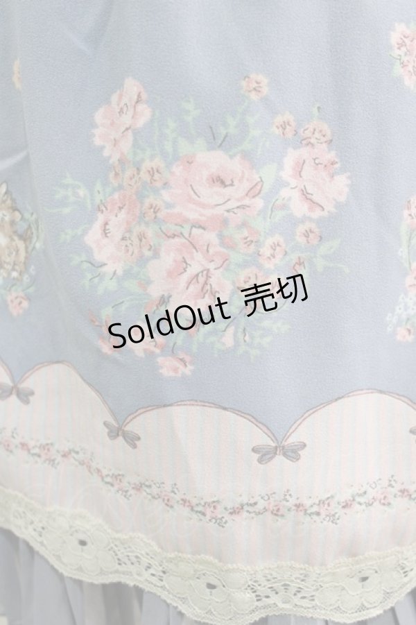 画像4: axes femme / 花柄ワンピース M ブルー H-26-01-10-1022-AX-OP-NS-ZH (4)