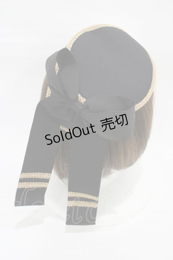 画像2: esprit de caco / Corneille　トークハット  ブラック×ゴールド H-26-01-10-001-0-AC-KB-ZH (2)