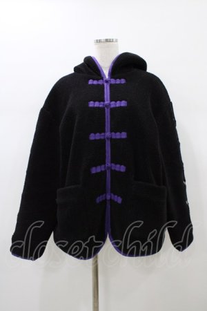 画像: Candy Stripper / HUG HUG KOALA BOA CHINA JACKET  ブラック H-26-01-10-061-PU-JA-KB-ZH