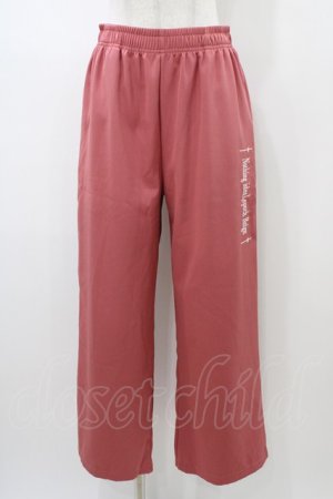画像: NieR CLOTHING / ロゴ刺繍入り PINK WIDE PANTS  ピンク H-26-01-10-012-PU-PA-KB-ZH