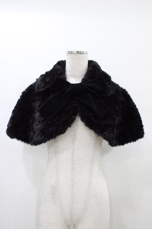 画像: Sheglit / "Noble"ファーケープ  ブラック H-26-01-10-014-EL-JA-KB-ZH