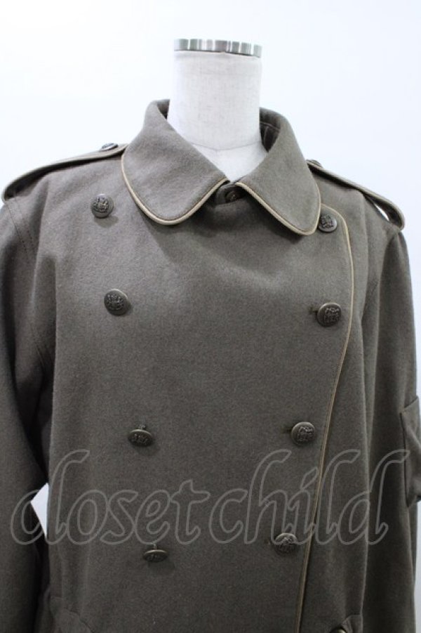 画像4: EXCENTRIQUE / ウールメルトンジャケット HOMME カーキ H-26-01-10-017-EL-CO-KB-ZH (4)