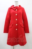 画像1: Emily Temple cute / スタンドカラーコート  レッド H-26-01-10-018-ET-CO-KB-ZH (1)