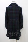 画像2: Jane Marple / オリジナルタータンのチェスターフィールドコート  グリーン×ネイビー H-26-01-10-020-JM-CO-KB-ZH (2)