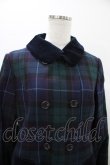 画像4: Jane Marple / オリジナルタータンのチェスターフィールドコート  グリーン×ネイビー H-26-01-10-020-JM-CO-KB-ZH (4)