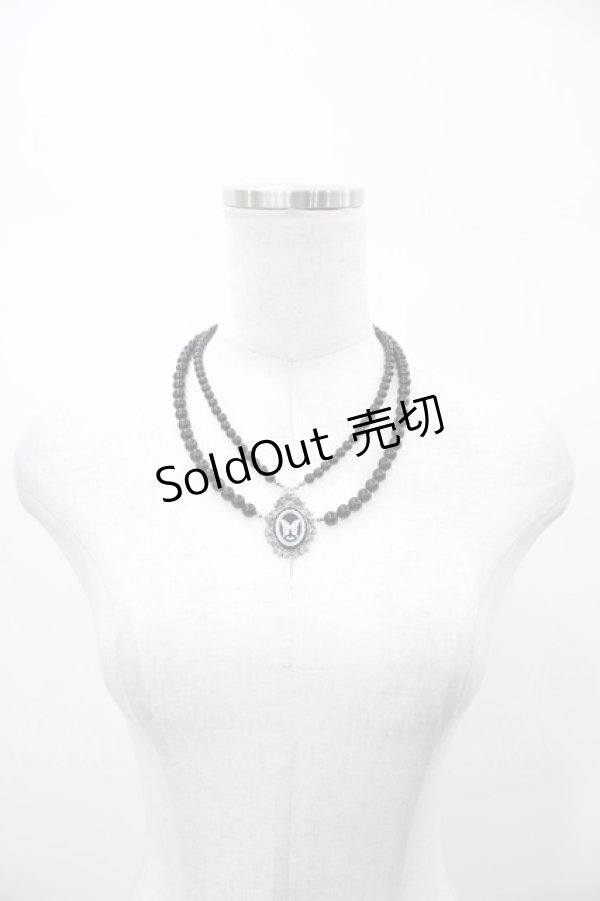 画像2: Sheglit / “Ulysses Rose“プリンセスパールネックレス  ブラック H-26-01-10-003-EL-AC-KB-ZH (2)