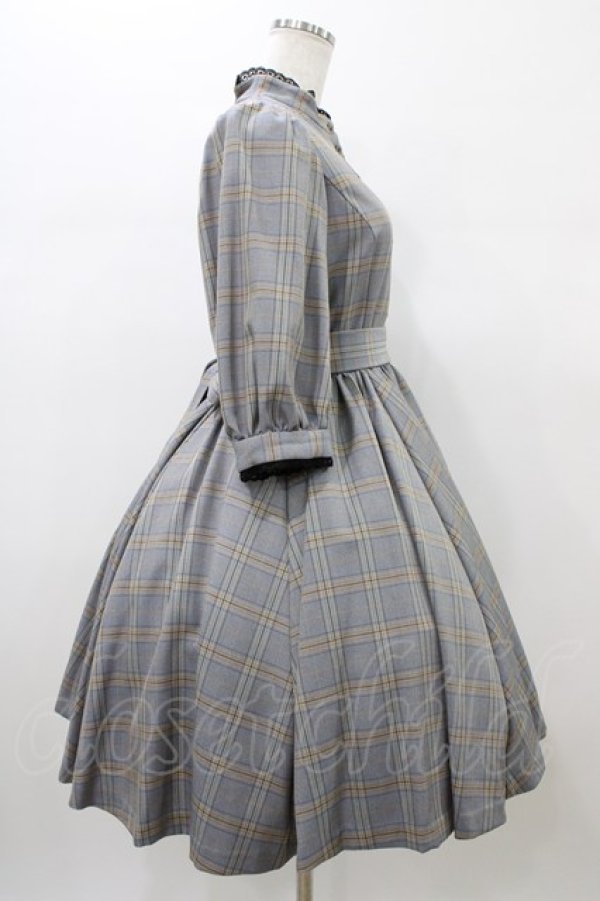 画像3: Sheglit / "Candice"チェックワンピース M ネイビー H-26-01-10-026-EL-OP-KB-ZH (3)
