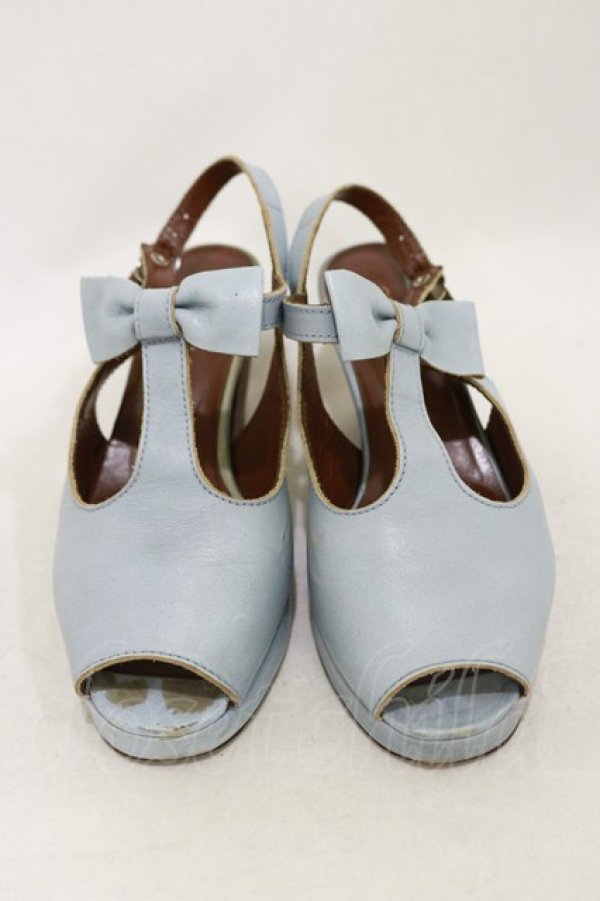 画像1: Jane Marple / リボンストラップサンダル L サックス H-26-01-11-001-JM-SH-KB-ZH (1)