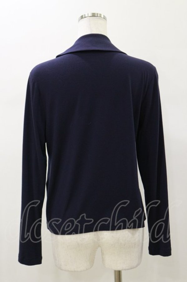 画像2: Jane Marple / Dualwarm Jersey Blouse  ネイビー H-26-01-11-049-JM-BL-KB-ZH (2)