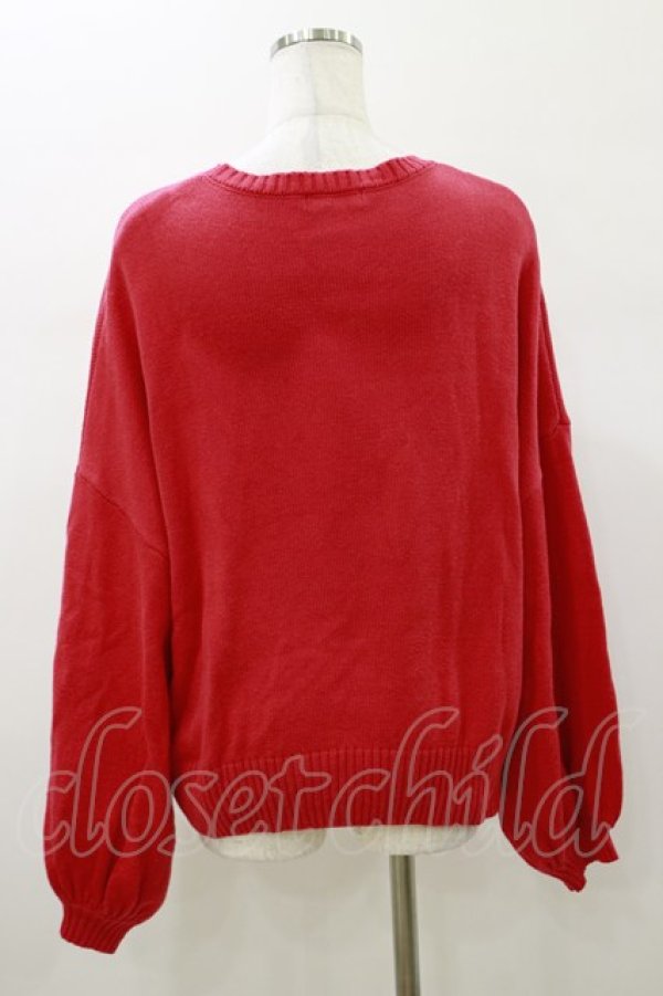 画像2: Candy Stripper / FUNNY PUPPY KNIT  レッド H-26-01-11-051-PU-TO-KB-ZH (2)