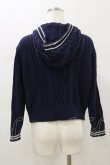 画像2: Jane Marple / Alan Knit Hoodie  ネイビー H-26-01-11-055-JM-TO-KB-ZH (2)