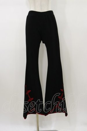 画像: Qutie Frash / チャイナパンツ  黒×赤 H-26-01-11-059-QU-PA-KB-ZH