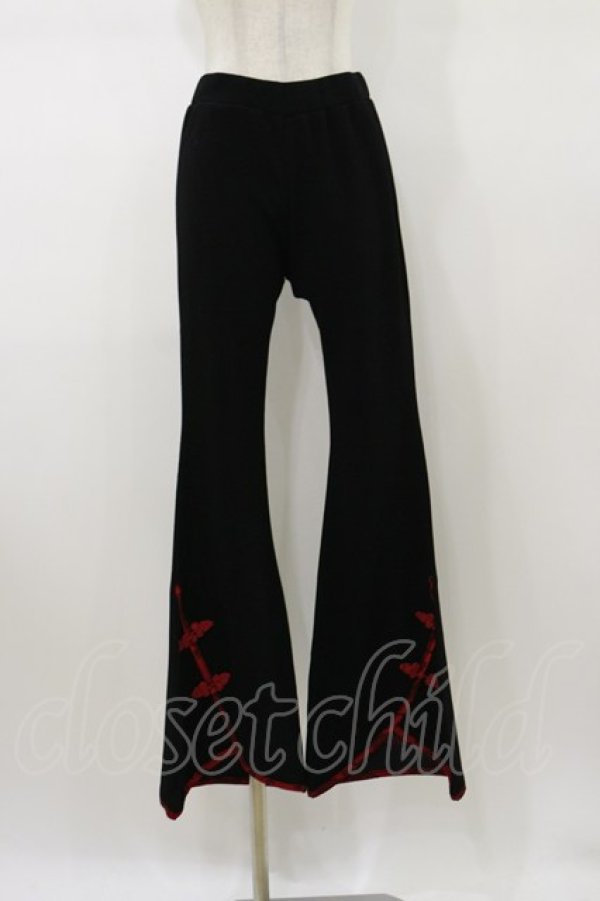 画像1: Qutie Frash / チャイナパンツ  黒×赤 H-26-01-11-059-QU-PA-KB-ZH (1)