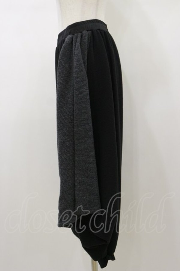 画像3: Qutie Frash / 龍プリントサルエルパンツ  黒×グレー H-26-01-11-062-QU-PA-KB-ZH (3)