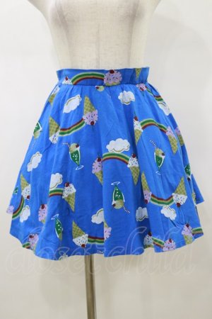 画像: Candy Stripper / RAINBOW SWEETS SKIRT  ブルー H-26-01-11-064-PU-SK-KB-ZH