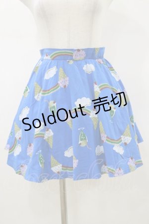 画像: Candy Stripper / RAINBOW SWEETS SKIRT  ブルー H-26-01-11-064-PU-SK-KB-ZH