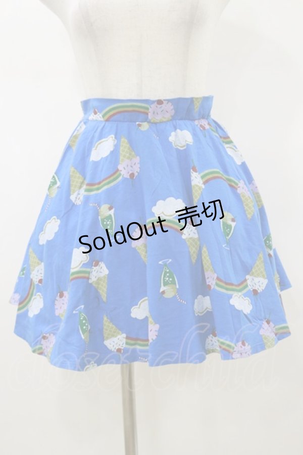 画像1: Candy Stripper / RAINBOW SWEETS SKIRT  ブルー H-26-01-11-064-PU-SK-KB-ZH (1)