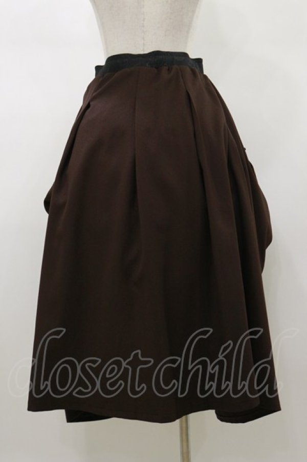画像2: Qutie Frash / 袴ロングスカート  茶 H-26-01-11-065-QU-SK-KB-ZH (2)