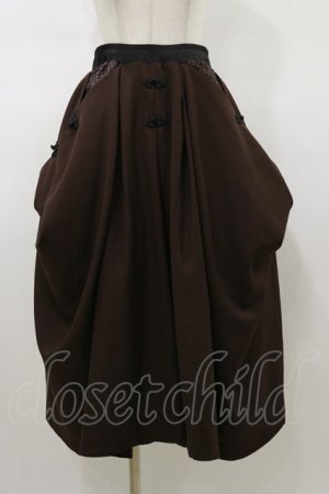 画像: Qutie Frash / 袴ロングスカート  茶 H-26-01-11-066-QU-SK-KB-ZH