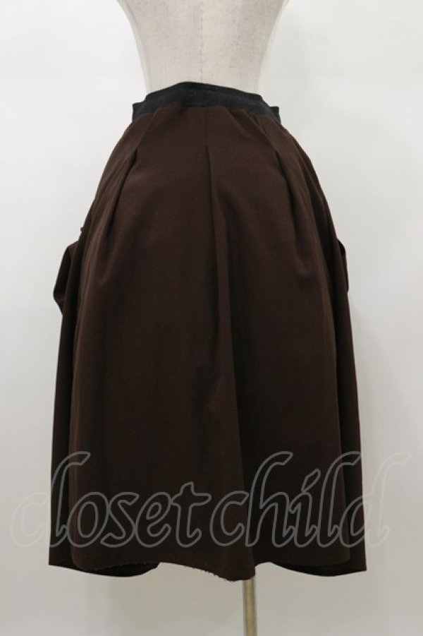 画像2: Qutie Frash / 袴ロングスカート  茶 H-26-01-11-066-QU-SK-KB-ZH (2)