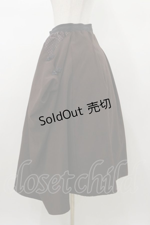 画像3: Qutie Frash / 袴ロングスカート  茶 H-26-01-11-066-QU-SK-KB-ZH (3)