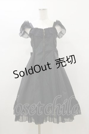 画像: MR corset / KEYチャームチェック柄ZIPワンピース  黒 H-26-01-11-070-PU-OP-KB-ZH