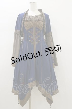 画像: Ozz oneste / Renaissance Roseカーデワンピース  青 H-26-01-11-072-OO-OP-KB-ZH
