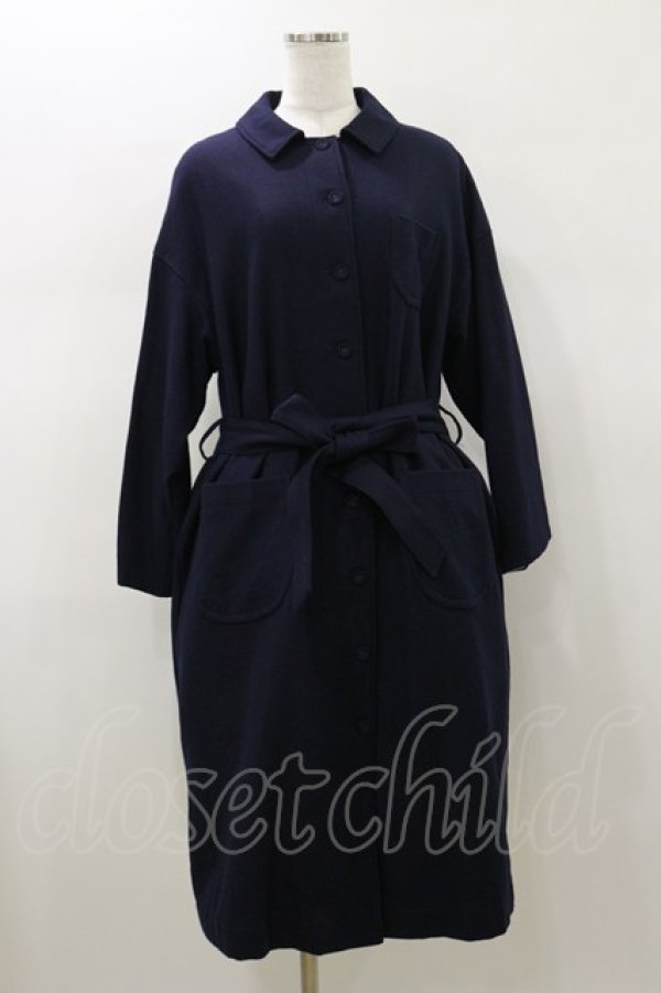 画像1: Jane Marple Dans Le Salon / ウールロングコート  ネイビー H-26-01-11-075-JM-CO-KB-ZH (1)