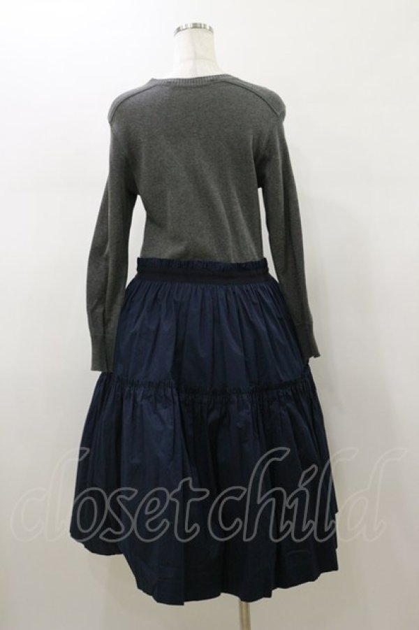 画像2: Jane Marple Dans Le Salon / コットンニット切替ワンピース  グレー×ネイビー H-26-01-11-077-JM-OP-KB-ZH (2)