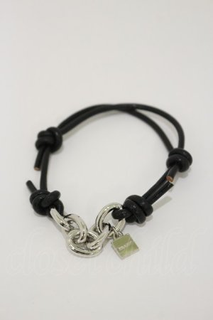 画像: MILKBOY / LEATHER＆CHAINブレス  ブラック×シルバー H-26-01-11-012-MB-AC-KB-ZH
