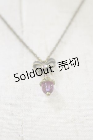 画像: Michal Negrin / リボンチャームネックレス  ゴールド×ピンク H-26-01-11-013-LO-AC-KB-ZH