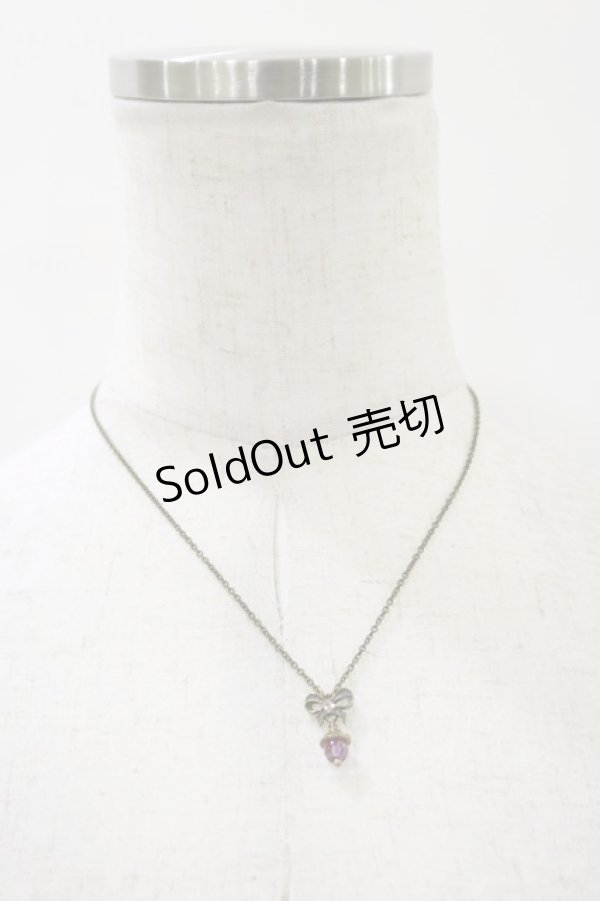 画像2: Michal Negrin / リボンチャームネックレス  ゴールド×ピンク H-26-01-11-013-LO-AC-KB-ZH (2)