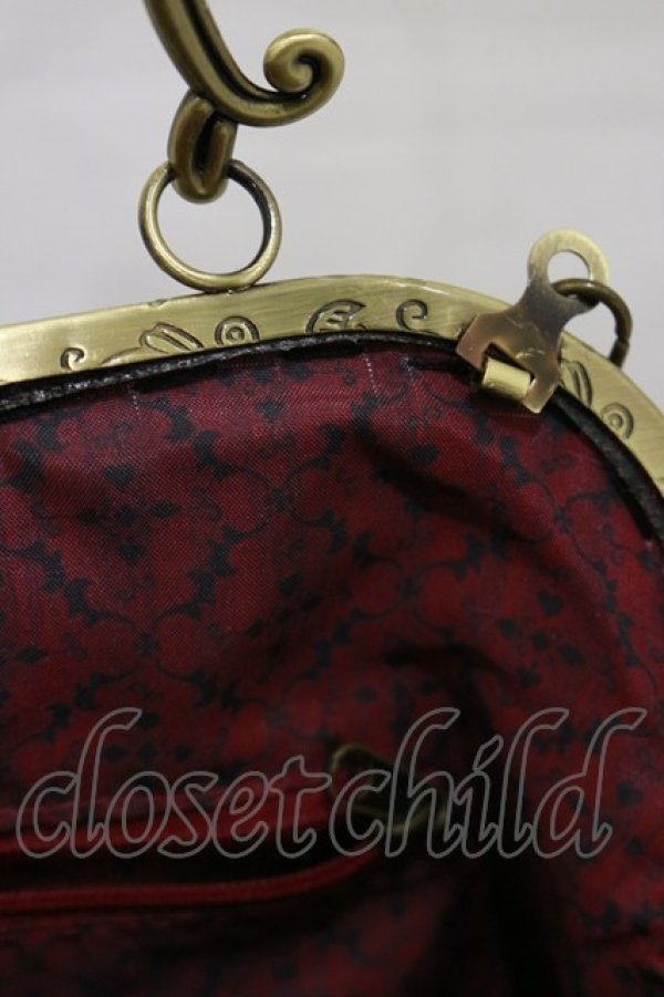 画像3: ATELIER PIERROT / ディズニー『Alice in wonderland』がま口バッグ  ブラック H-26-01-11-030-EL-BG-KB-ZH (3)