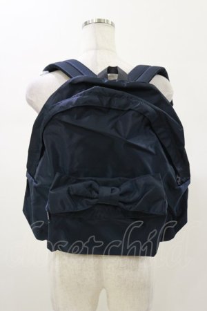 画像: Jane Marple / リボンモチーフのリュックサック  ネイビー H-26-01-11-031-JM-BG-KB-ZH