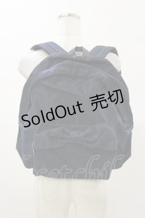 画像: Jane Marple / リボンモチーフのリュックサック  ネイビー H-26-01-11-031-JM-BG-KB-ZH