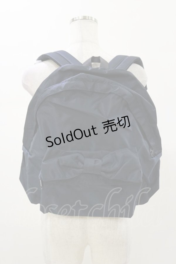 画像1: Jane Marple / リボンモチーフのリュックサック  ネイビー H-26-01-11-031-JM-BG-KB-ZH (1)