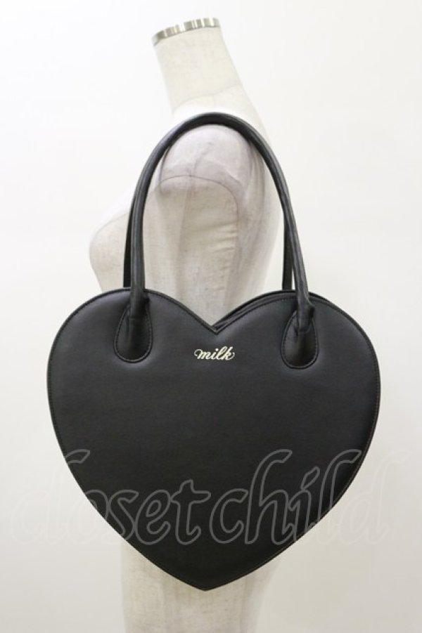 画像1: MILK / ポケットハートバッグ  ブラック H-26-01-11-032-ML-BG-KB-ZH (1)