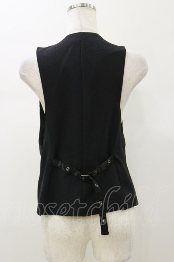 画像2: Qutie Frash / レイヤード風ベスト  黒 H-26-01-11-035-QU-TO-KB-ZH (2)