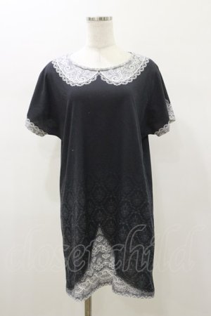 画像: abilletage / トロンプルイユTシャツワンピース（レースセーラー）  ブラック H-26-01-11-039-GO-OP-KB-ZH
