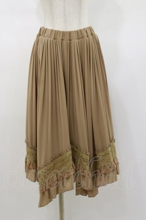 画像: axes femme / イレヘムプリーツスカウチョ M ベージュ H-26-01-12-059-AX-PA-NS-ZH